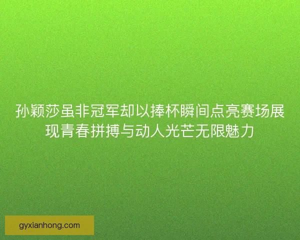 孙颖莎虽非冠军却以捧杯瞬间点亮赛场展现青春拼搏与动人光芒无限魅力
